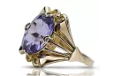 Ring Vintage style Alexandrite 14K Yellow gold vrc015y