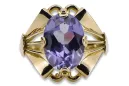 Anneau Style vintage Alexandrite Or jaune 14 carats vrc015y