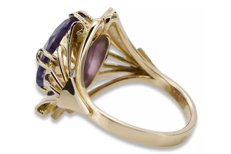 Alexandrit 14k žlté zlato Vintage Jewlery vrc015y