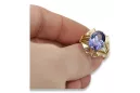 Ring Vintage style Alexandrite 14K Yellow gold vrc015y