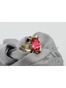 Ring Vintage Schmuck Rubinrot 14 Karat Gelbgold vrc015y