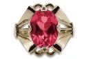 14K Yellow gold Ruby Ring Vintage craft vrc015y