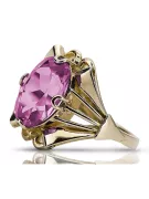 Vintage style Ring Amethyst 14K Yellow gold vrc015y