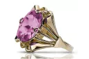 Vintage style Ring Amethyst 14K Yellow gold vrc015y