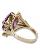 Amethyst 14 Karat Gelbgold Ring Vintage Stil vrc015y