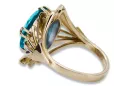 14 Karat Gelbgold Aquamarin Ring Vintage Stil vrc015y