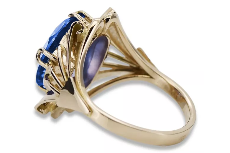 Ζαφείρι Κίτρινος χρυσός 14 καρατίων  Vintage Jewlery vrc015y