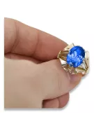 Vintage craft Ring Sapphire 14K Yellow gold vrc015y