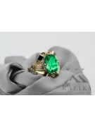 Ring Emerald 14K Yellow gold Vintage Jewlery vrc015y