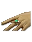 14k žluté zlato Smaragd  Vintage craft vrc015y