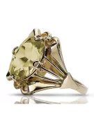14K Yellow gold Yellow Peridot Ring Vintage craft vrc015y