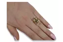 Вінтаж стиль Каблучка Жовтий Перідо 14K Жовте золото vrc015y