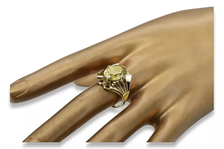 Vintage  Žlutý peridot 14k žluté zlato vrc015y