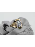14K Yellow gold Zircon Ring Vintage craft vrc015y