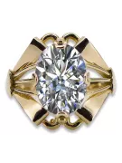 Inel Vintage bijuterii Zircon Aur galben 14K vrc015y