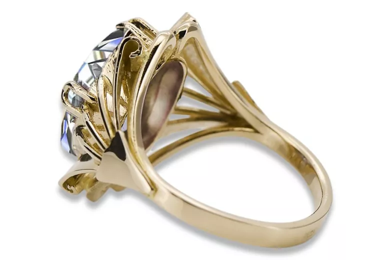 Каблучка Циркон 14K Жовте золото Вінтаж vrc015y