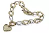 14k 585 gold bracelet with heart pendant cfb025yw&cpn066y