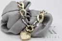 Złota bransoletka charms 14k 585 z zawieszką serce cfb025yw&cpn066y