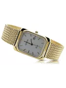 Жълти 14k 585 златни мъжки мъже Geneve Гледайте бяло набиране MW001YDW & MBW021Y