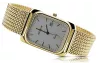 Geltona 14k 585 aukso vyrų geneve Žiūrėti White Dial MW001YDW & MBW021Y