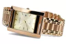 Zegarek z różowego14k 585 złota z bransoletą męski Geneve mw009r&mbw006r