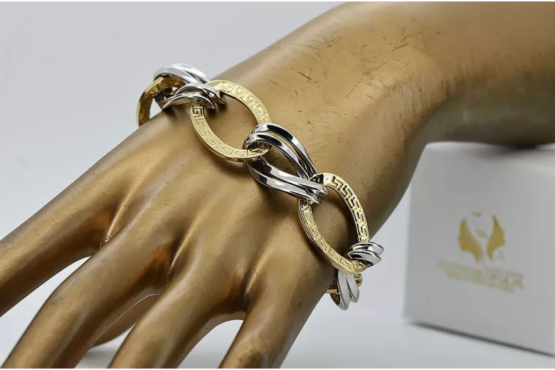 Geltona rožinė aukso apyrankė ★ russiangold.com ★ Gold 585 333 Žema kaina