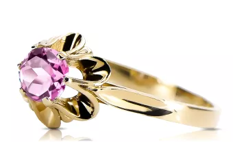 Ring Amethyst 14 Karat Gelbgold Vintage Stil vrc004y