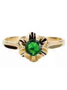 Vintage Jewlery Ring Emerald 14K Yellow gold vrc004y