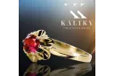 Ring Vintage craft Ruby 14K Yellow gold vrc004y