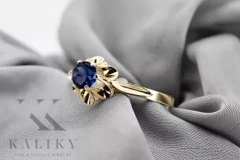 Vintage Jewlery  Safír 14k žlté zlato vrc004y