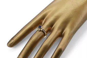 Vintage Jewlery  Safír 14k žlté zlato vrc004y