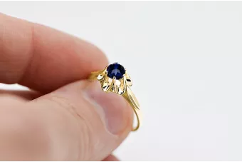 Vintage Jewlery  Safír 14k žlté zlato vrc004y