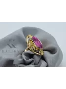 Ring Amethyst 14 Karat Gelbgold Vintage Stil vrc014y