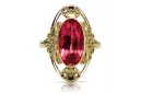 Anneau Bijoux vintage Rubis Or jaune 14 carats vrc014y