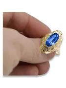 Sapphire 14K Yellow gold Ring Vintage craft vrc014y