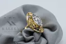 Aur galben 14K Zircon Inel Vintage bijuterii vrc014y
