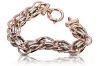 Rose pink 14k Russian gold 585 lady bracelet cfb009rw