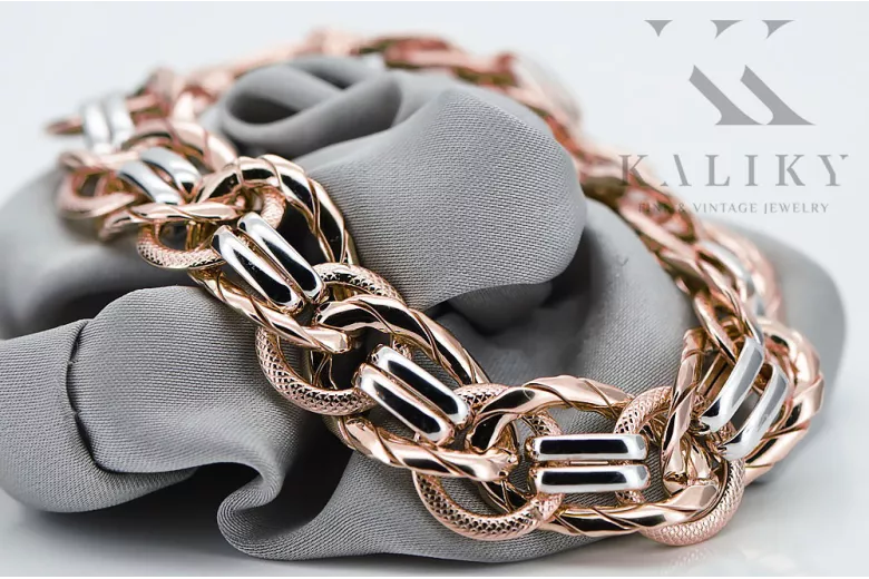 Rose Pink 14K Ruský zlatý 585 Lady náramek CFB009RW