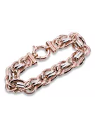 Rosa rosa 14k oro ruso 585 dama pulsera cfb009rw