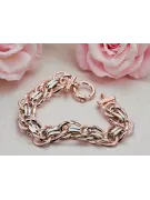 Rose Pink 14K Ruský zlatý 585 Lady náramek CFB009RW