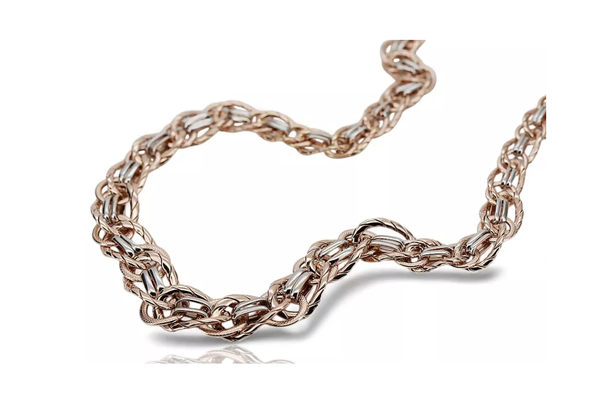 Gelbe Rosengoldkette ★ russiangold.com ★ Gold 585 333 Niedriger Preis