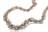 Rose pink 14k Russian gold 585 necklace chain cfc009rw