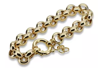 Talianska žltá 14K zlatá kotva Knik Lady Fantazy Náramok CFB005Y