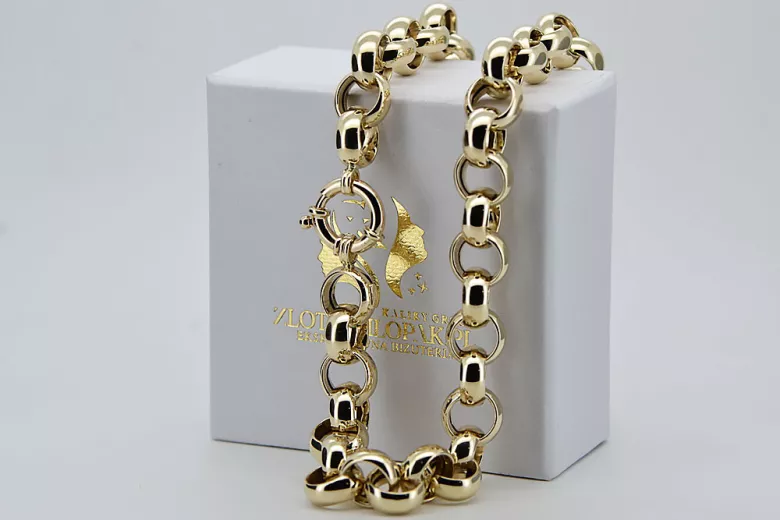 Ancla de oro amarillo italiano de 14k Kenik Lady Fantazy Pulsera CFB005Y