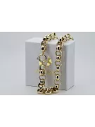 Italų geltona 14k aukso inkaro kenik Lady fantazy apyrankė cfb005y