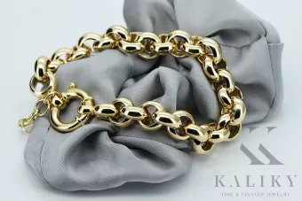 Talianska žltá 14K zlatá kotva Knik Lady Fantazy Náramok CFB005Y