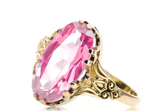 Pierścionek Ametyst 14k żółte złoto Vintage vrc058y