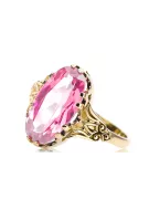 14k žluté zlato Ametyst  Vintage craft vrc058y