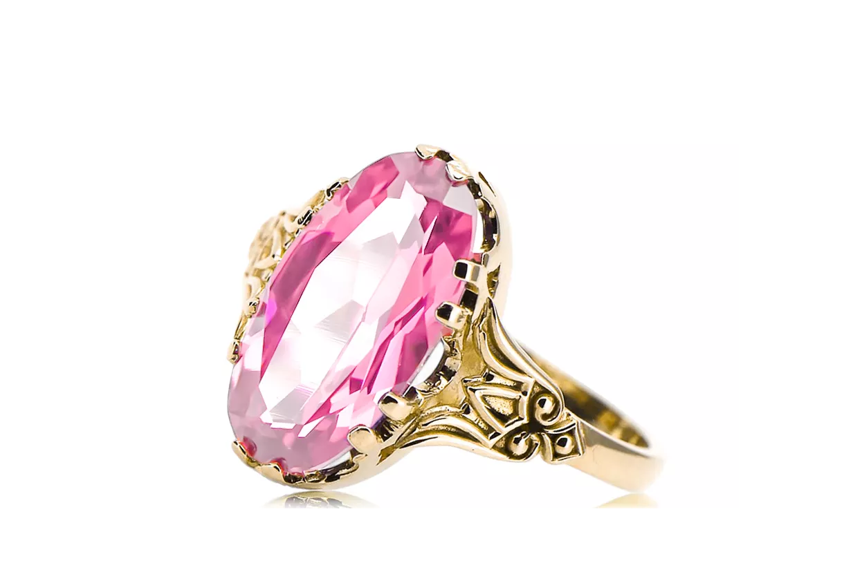 Ametist Aur galben 14K Inel Stil Vintage vrc058y