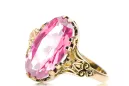 Amethyst 14 Karat Gelbgold Ring Vintage Stil vrc058y